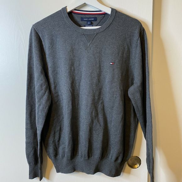 Tommy Hilfiger  Cotton Gray Pullover Sweater - Picture 1 of 4